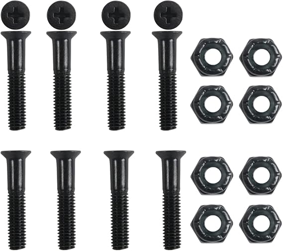 Amphetamine Skateboard Hardware Refresh Kit - ABEC 5 Bearings, Risers, 1 Hardware, Nuts