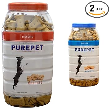 Purepet Combo of Chicken Treats, 1kg & Milk Flavour Treats, 1kg