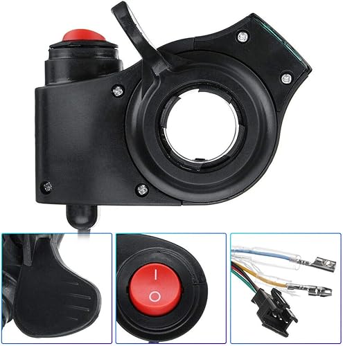 Miniatura 4 de Controlador de voltaje del acelerador de pulgar negro con interruptor de pantalla LED para scooter eléctrico Pocket Bike 12V-84V plástico E-Bike