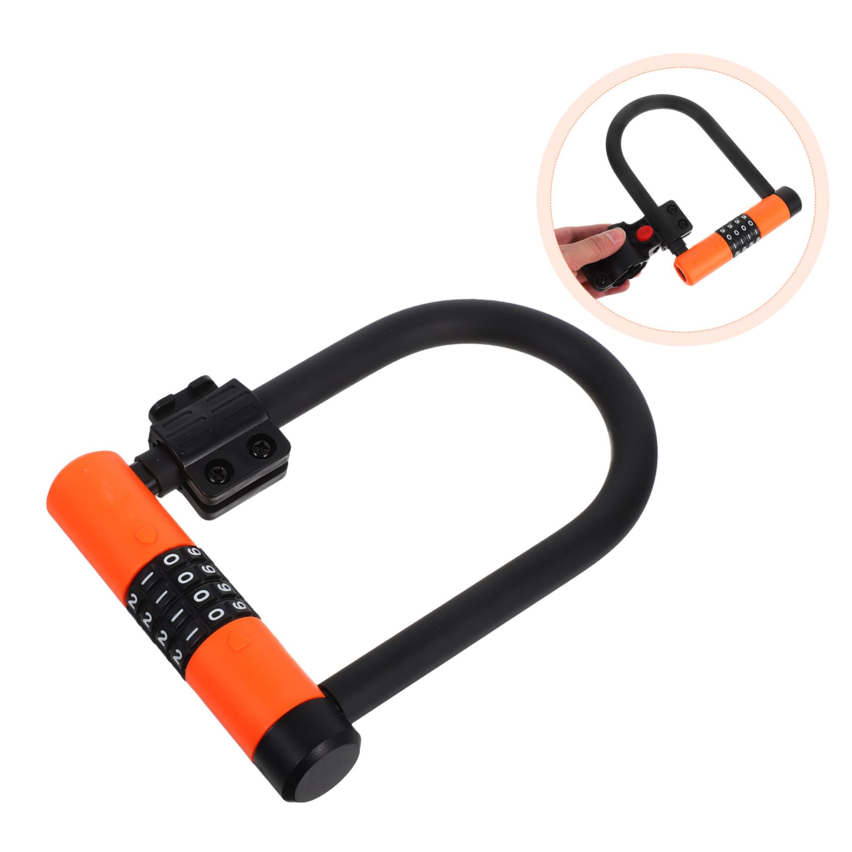 Lucchetto U per Mountain Bike con Combinazione Reset Antifurto Resistente Urti per Biciclette Scooter Elettrici e Sicurezza Versatile per e