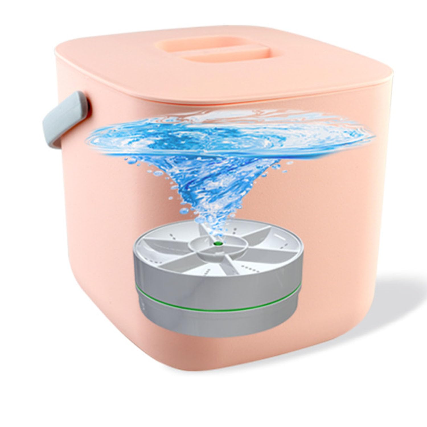 Mini lave-vaisselle ZORZA rose portable sans fil avec câble USB et ventouse modèle B