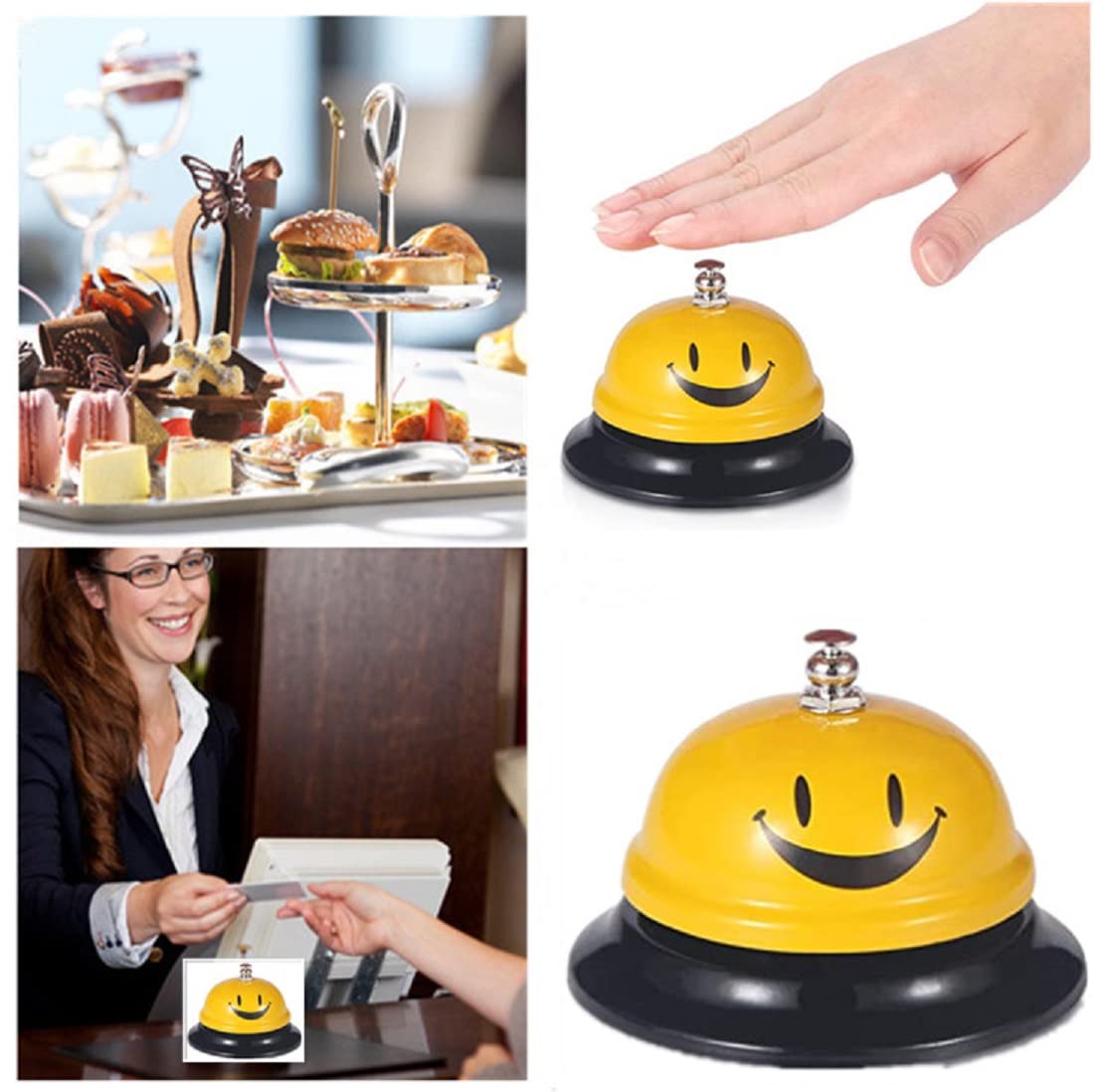 Counter Bell Classic Hotel Desk Bell – Metal Service Call Bell For ...