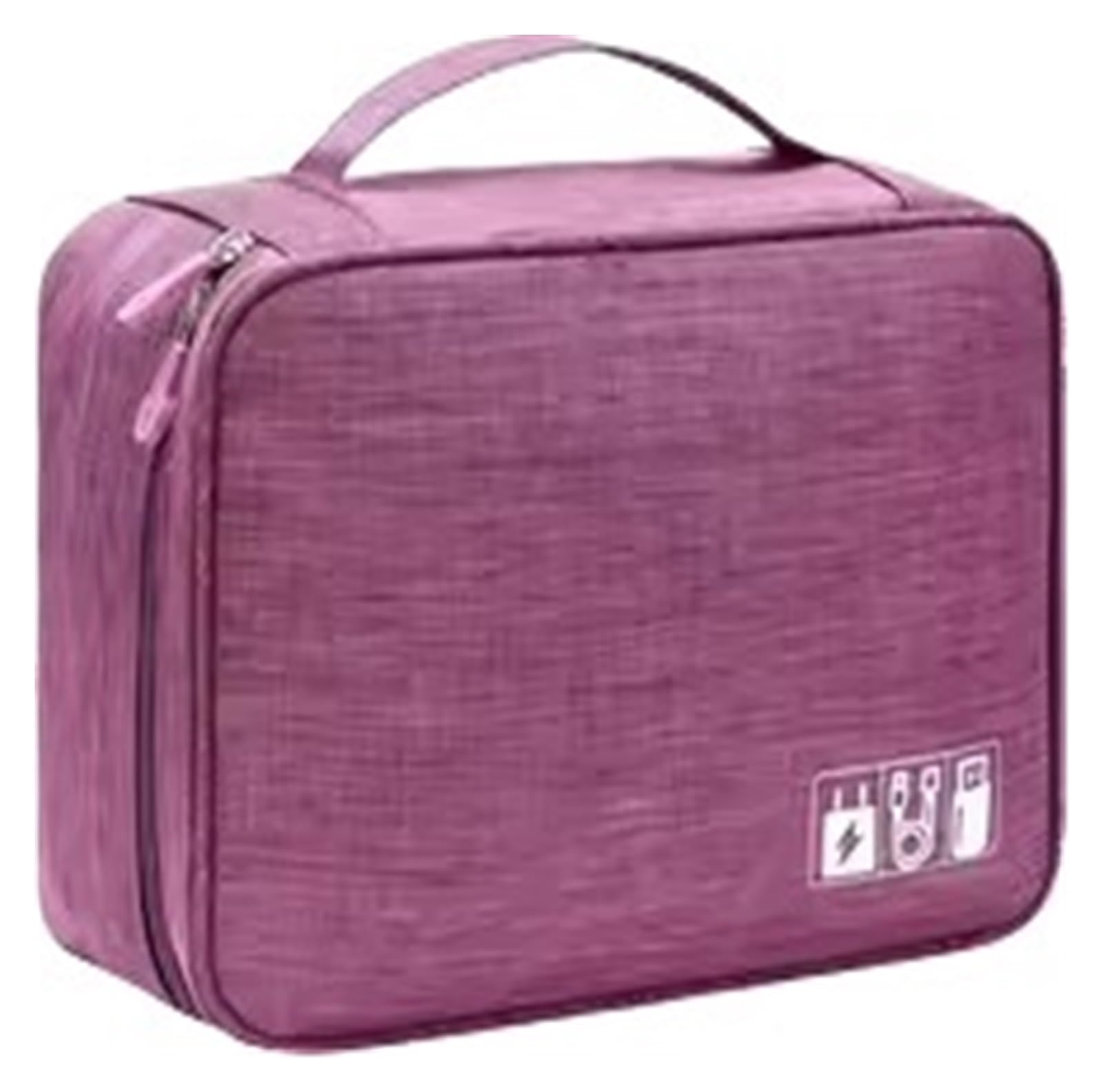 1pc Waterproof Portable Electronic Organizer Pouch Digital Cable & Gadget Storage Bag(PURPLE)