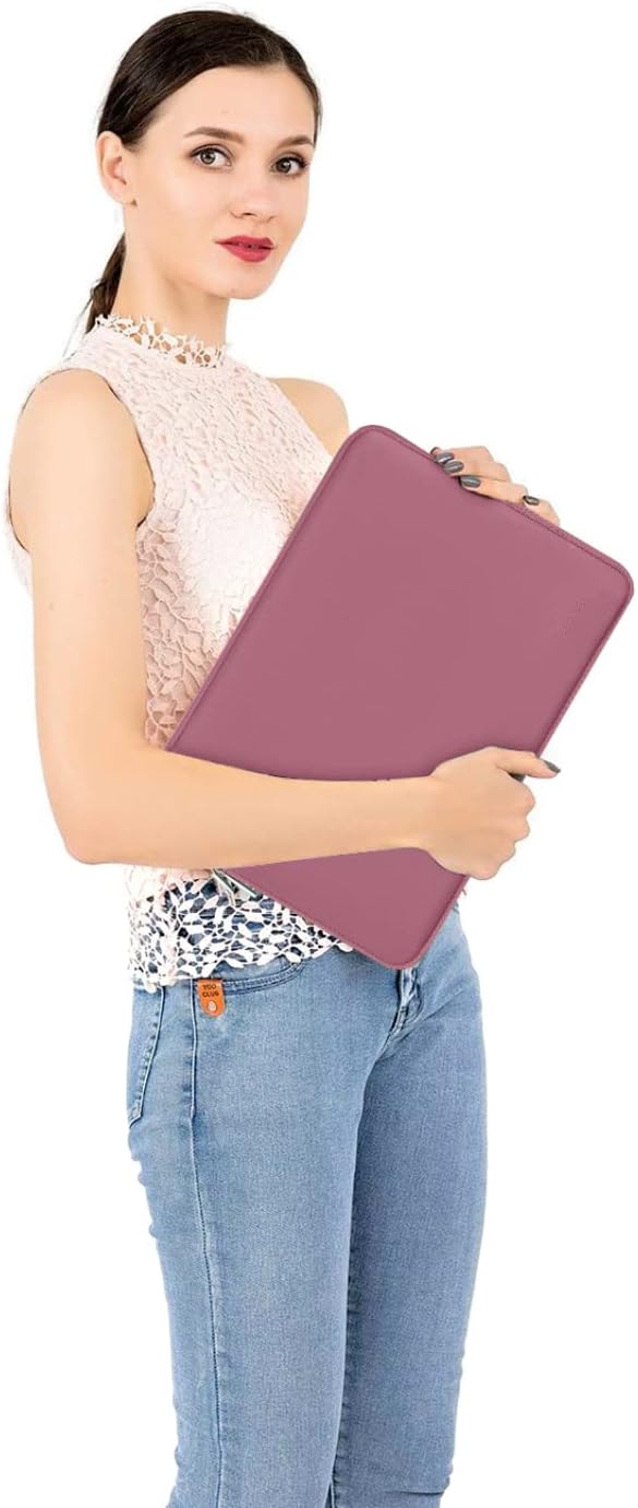 MOSISO Laptop Case 14 inch, 14 inch Laptop Sleeve Bag Compatible with HP Lenovo Dell ASUS Acer, HP Stream, Dell Latitude, Lenovo IdeaPad, Neoprene Computer Sleeve Bag with Small Case, Dusty Rose - Image 6