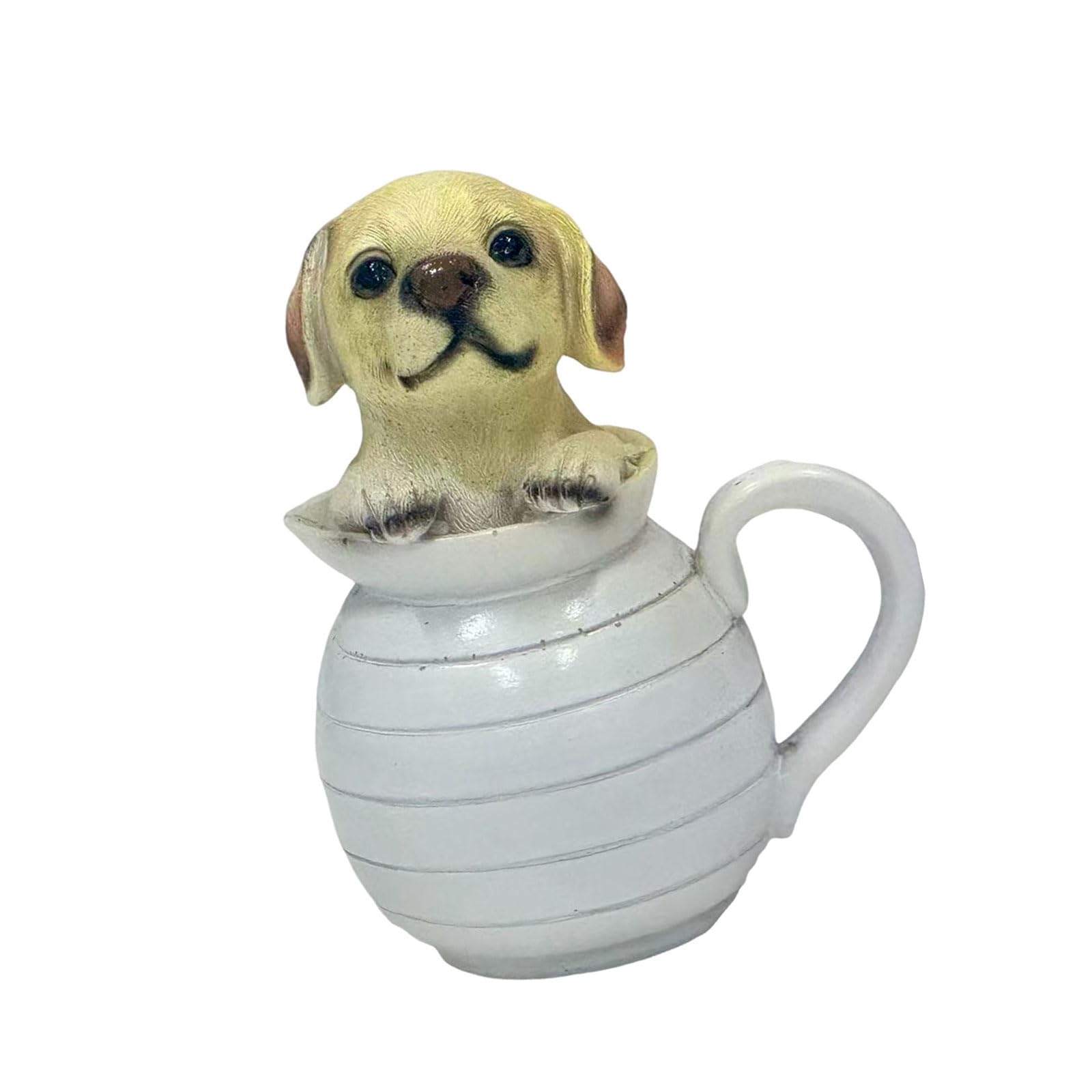 Nucelit Exquisite Handcrafted Dog Figurine Resin Statue for Desk Shelf Decor Pet Enthusiasts Decoration Dog