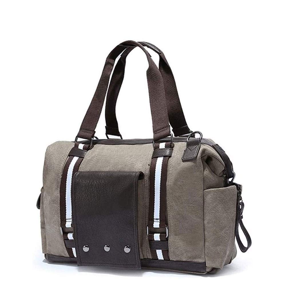 Briefcases For Men Fashion Cross-leg Canvas Duffel Bag, Men's Cross-body Retro Travel Handbag, Large-capacity Lightweight Casual Shoulder Bag (Brown).-image-36