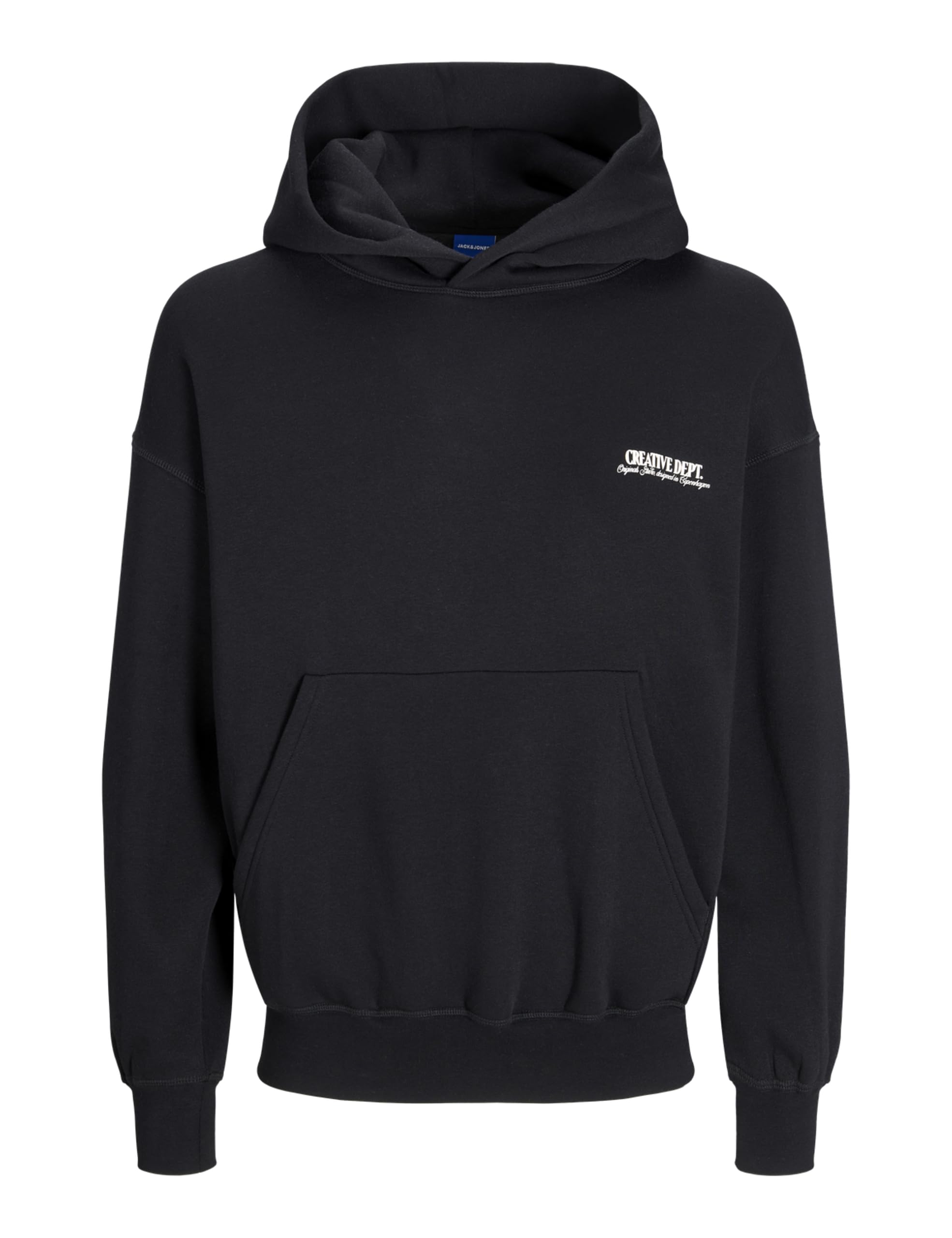 JACK & JONES Male Hoodie Printed Hoodie, black, M