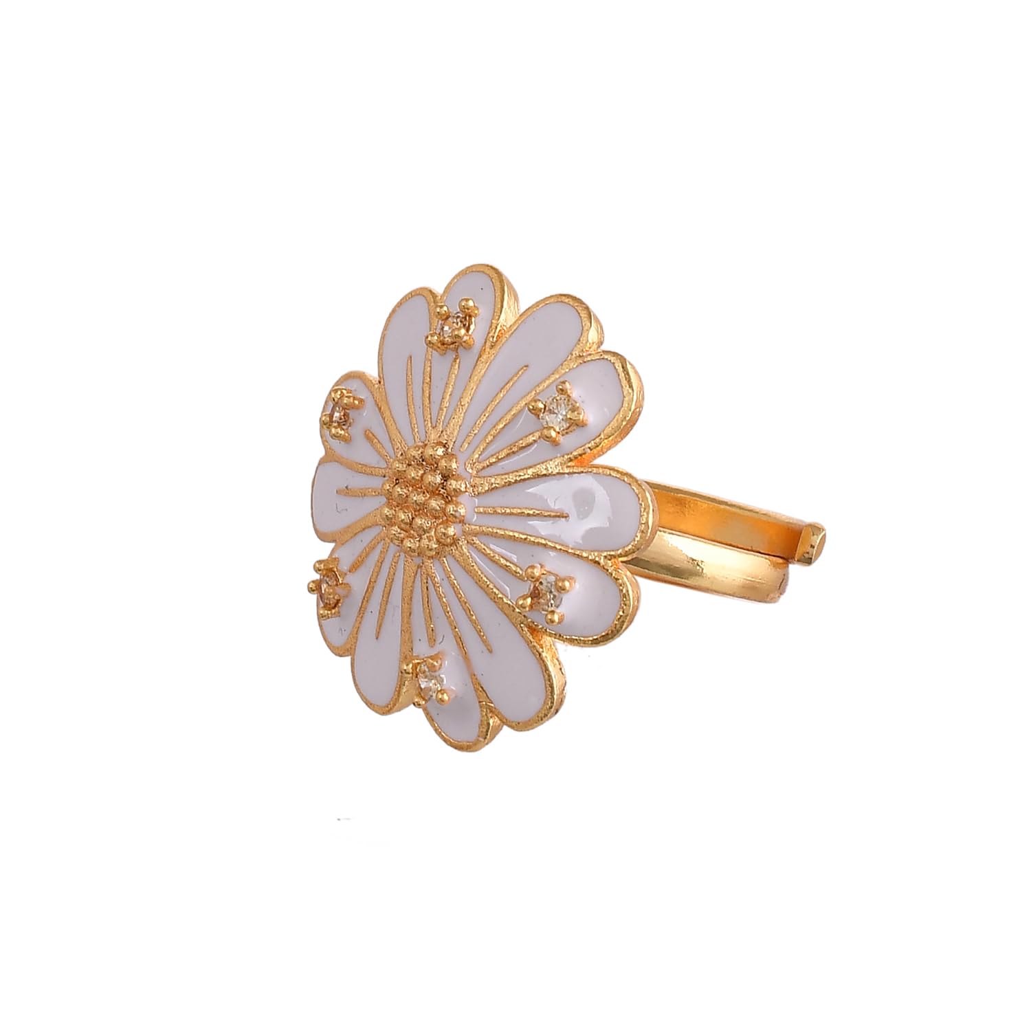 VOYLLA Flower Fantasy Pure Elegance Daisy White Ring|Statement Ring For Women|Ring For Women|Floral|Summer| (B0D4M65RDW) Amazon Price History, Amazon Price Tracker