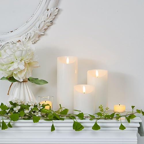 Miniatura 2 de Juego de 3 velas LED sin llama con control remoto, funciona con pilas, para fiestas, hogar, boda, vacaciones, cumpleaños, decoración (4 pulgadas, 6