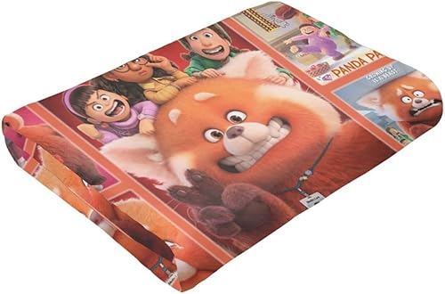 Miniatura 6 de Manta roja de anime panda ultra suave para sofá, cama, para adultos y niños, 80 x 60 pulgadas