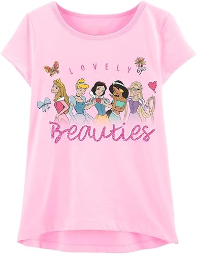 Miniatura 3 de Disney Princesa Niñas Camiseta (Jazmín Ariel Tiana Blancanieves Belle Rapunzel Cenicienta Mulan Aurora Moana Ropa