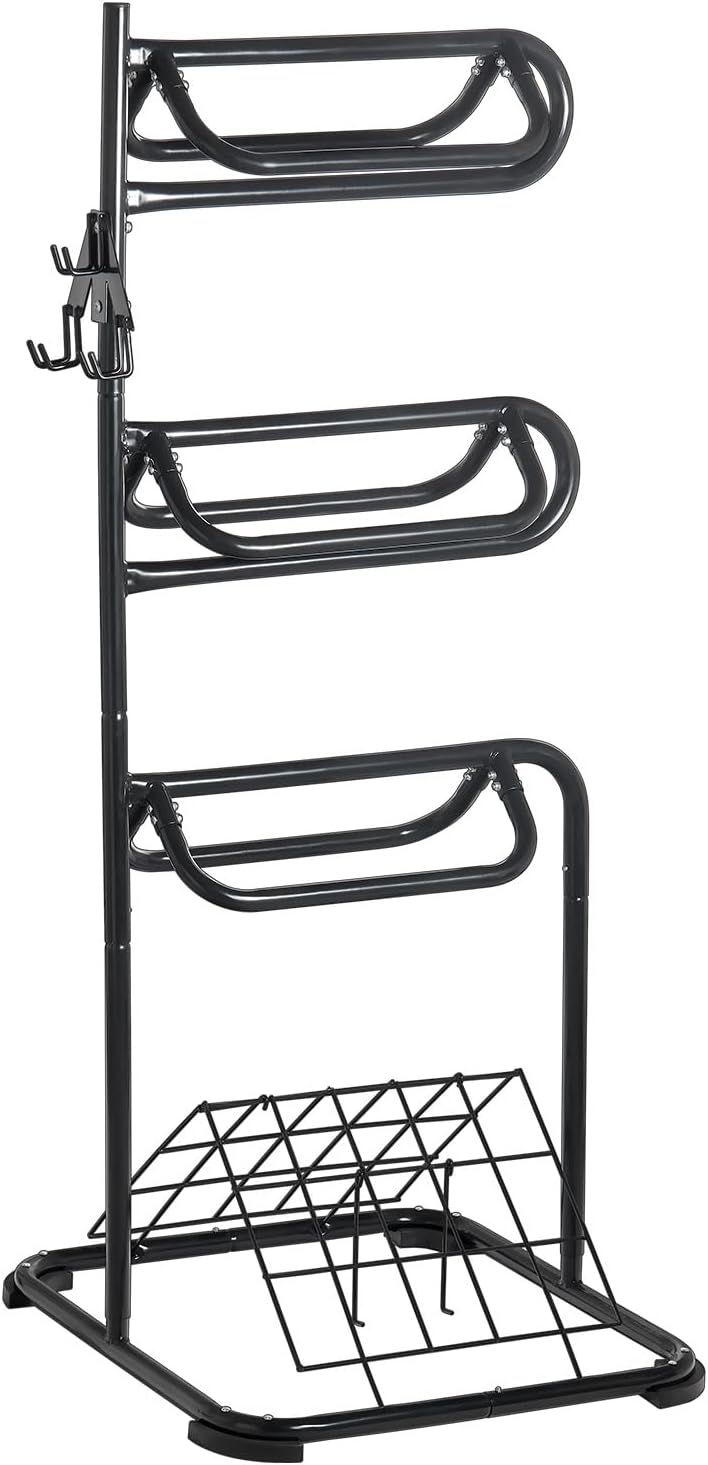 VEVOR Freestanding Saddle Stand, 30 x 30 x 68.5 in, 3 Tiers Saddle Rack, Heavy Duty Saddle Blanket Holder with Removable & Rotating Tiers, English & Western Saddle Rack for Tack Room Organization - Image 9