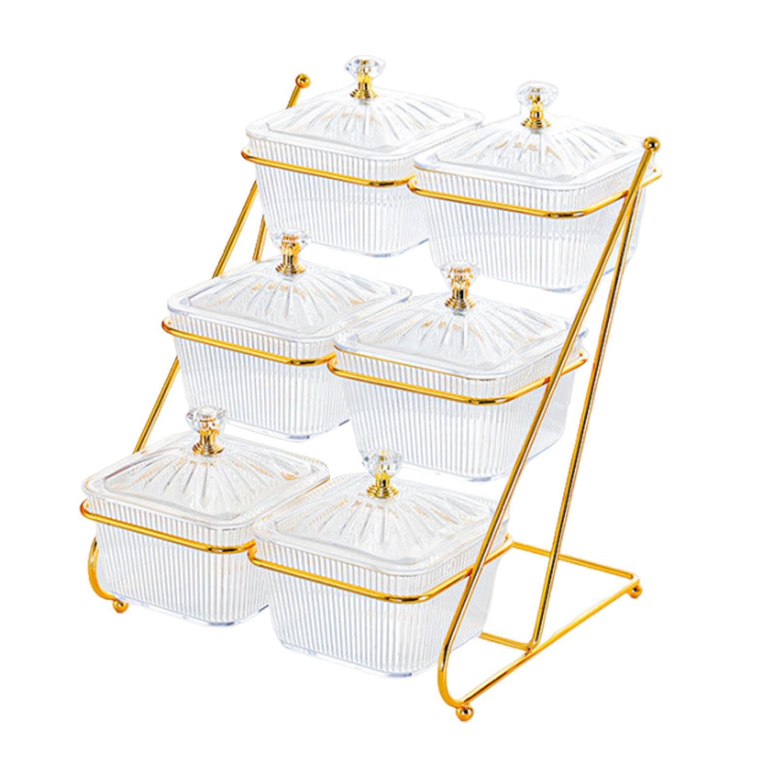 Twisaxc Light 3 Layer Nuts Tray With Rack Organizer Platter Stylish Snack Plates Dried Fruit Plates Serving Tray Option Serving Snack Dishes Appetizer