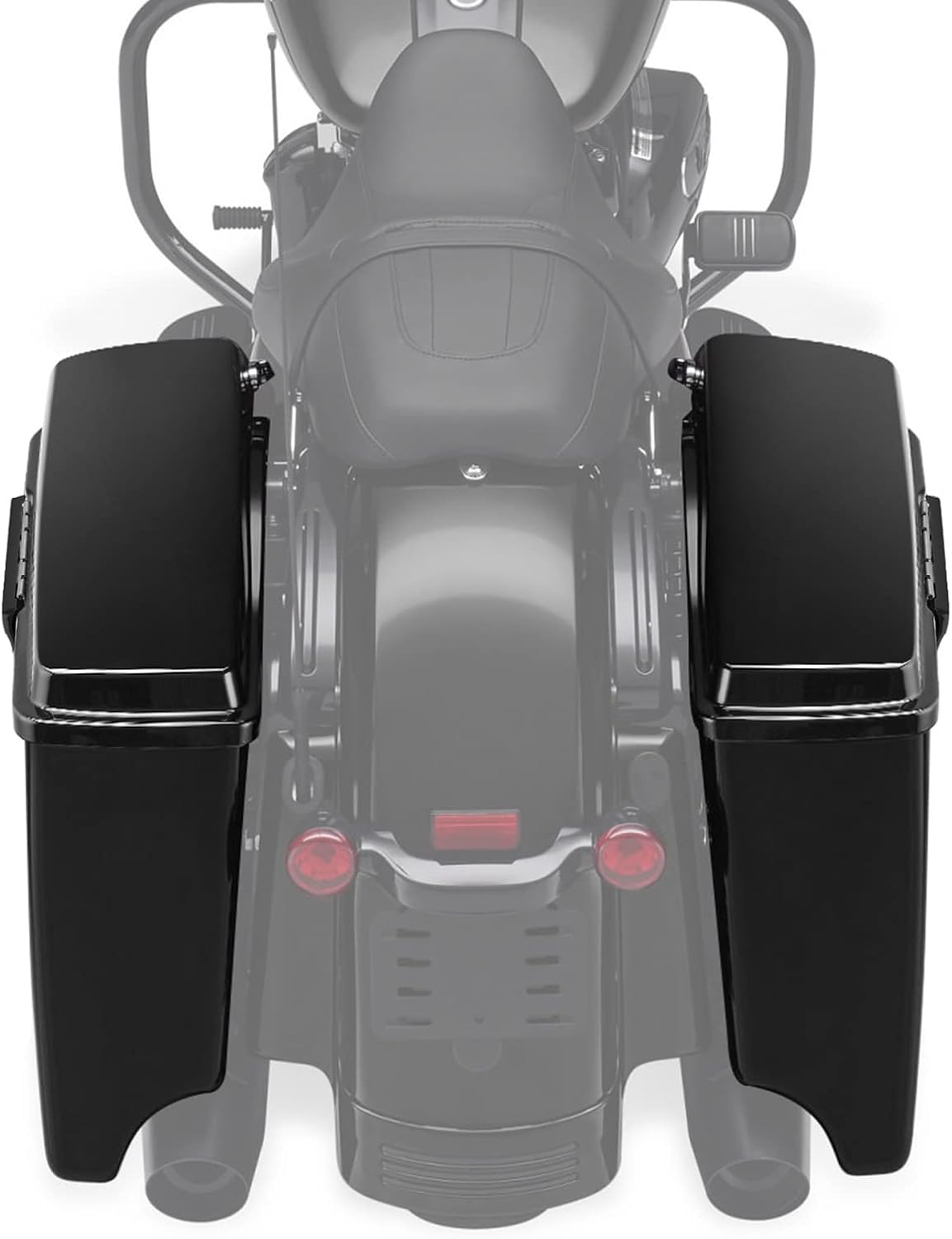 TCMT 5" Motorcycles Vivid Black Extended Hard Saddlebags & Latch Key Fits For Harley 1993-2013 Touring Road Glide Road King Ultra Street Glide Electra Glide