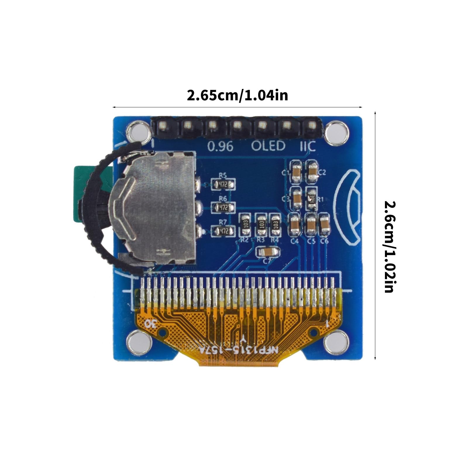 Módulo de Pantalla LCD SSD1315 de 0, 96 Pulgadas Módulo de Placa de Pantalla LCD 128X64 128x64 con codificación rotativa y Pantalla alimentada por batería de Posiciones