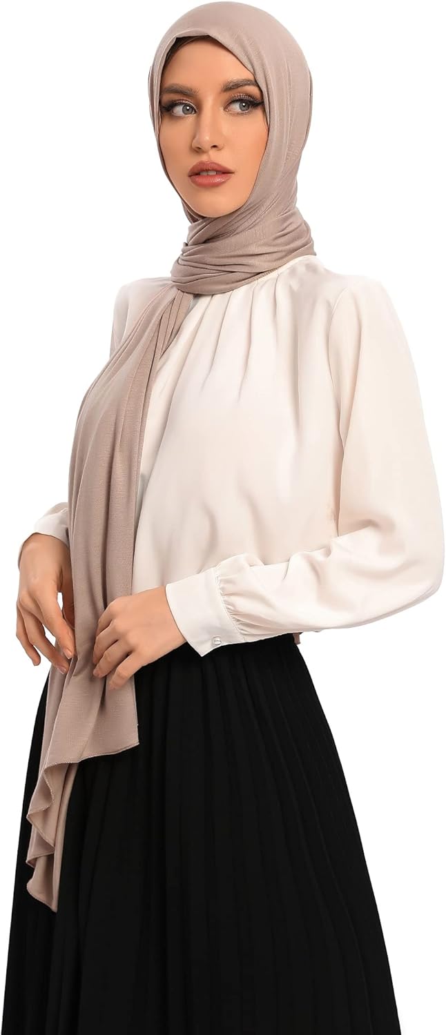 Premium Jersey Hijabs for Women - Cotton Muslim Scarfs - Image 4