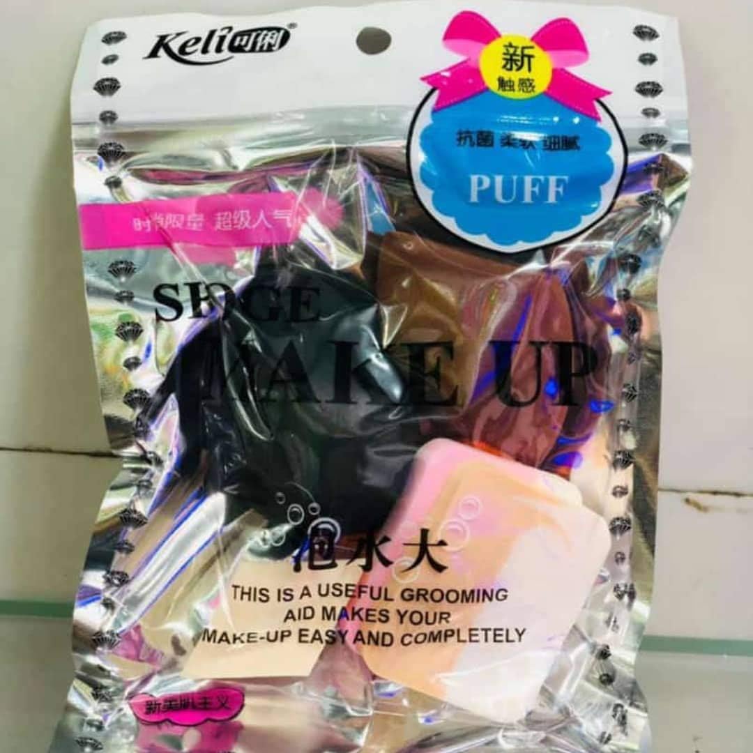 Squared Make Up Sponge Beauty Blender Puff (Color May Vary)- Set of 6