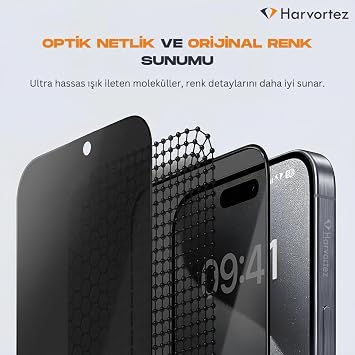 HARVORTEZ Ghost for iPhone 12 Pro Max Screen Protector (Privacy), Anti-Static, 9H Super Strong Tempered Glass, 5D Full Protection, Dust & Scratch Resistant, Case Friendly - Easy to Install