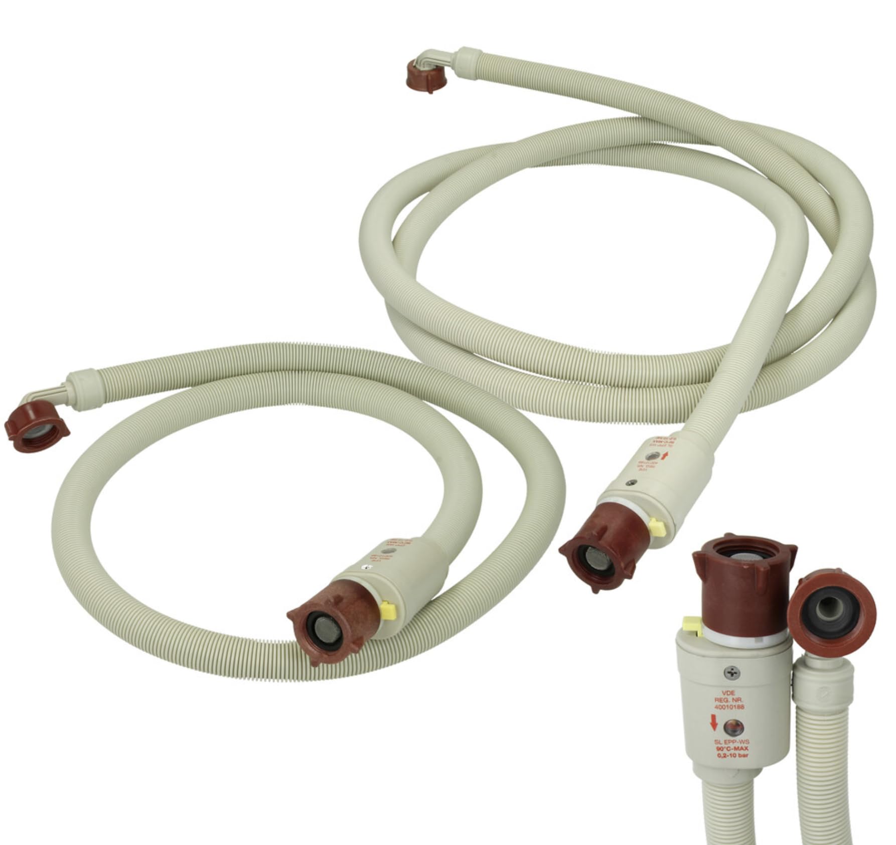 Aquastop Schlauch Sicherheits Zulaufschlauch Spül- & Waschmaschine VDE geprüft (Länge: 2000 mm)