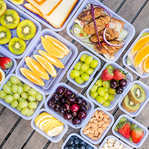 BAYCO [16 Pack] Food Storage Containers with Lids, Plastic Food Containers with Lids, Airtight Storage Container Sets for Healthy Diet, Vegetables, Snack & Fruit, BPA Free & Leakproof - Thumbnail 6