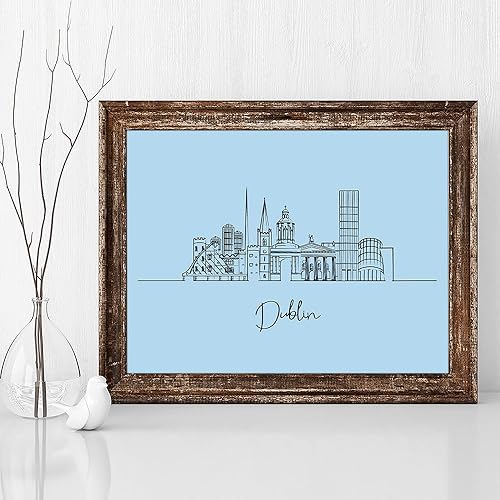 Vista 181 de París Skyline - Decoración de pared para sala de estar, arte de pared en blanco y negro, cuadros de pared de horizonte europeo para sala de estar