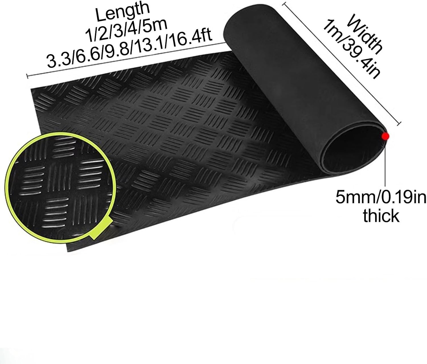 High Voltage Insulating Rubber Floor, Anti-electrocution Switchboard Matting, Commercial Floor Mats & Matting, for Home Commercial Work Spaces(Green,3m/9.8ft)