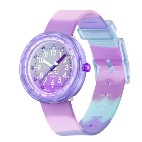 Flik Flak Girl Kids Watch Casual Pink Polymer Quartz Waterproof FUZE in Purple