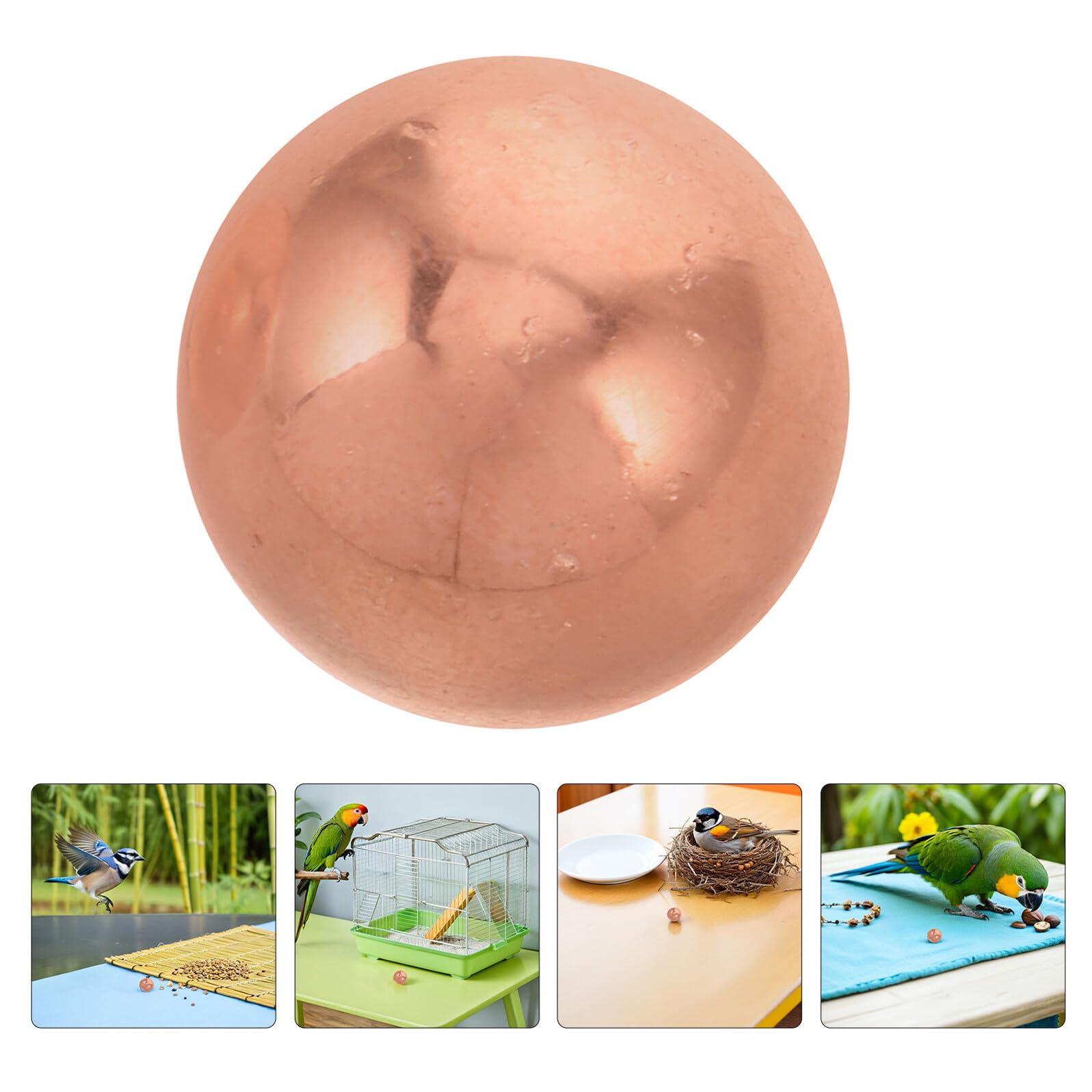 Bola de Cobre Puro de 2 Cm para Baño de Pájaros, Accesorio de Limpieza Natural para Bebederos, Mantenimiento de Estanques en Jardín Exterior y Patio Trasero, Decoración Resistente