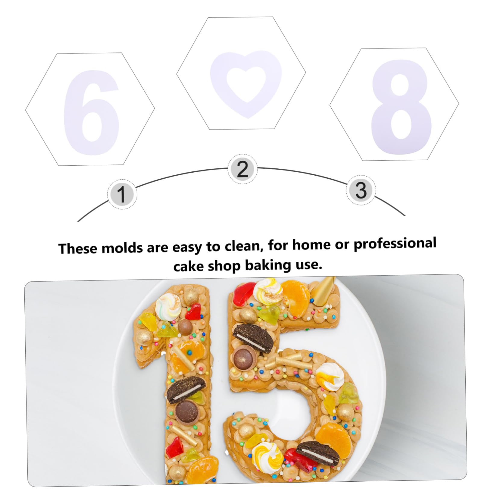 ABOOFAN Easy Shaped Cake Pcs Number Letter Stencils DIY Cake Decorations for Parties Celebrations