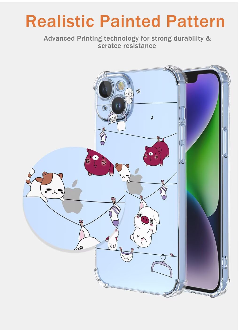 SEAHAI Hülle Für Motorola Edge 50 Fusion | Bunte Blumen, Transparent & Stoßfest | TPU Silikon Case