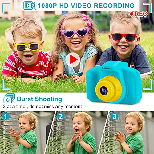 PROGRACE Kids Camera Boys Toy - Camera for Kids Boys Birthday Gifts 3 4 5 6 7 8 9 Year Old Children Toy Toddler Video Digital Camcorder IPS 2 Inch - Thumbnail 5