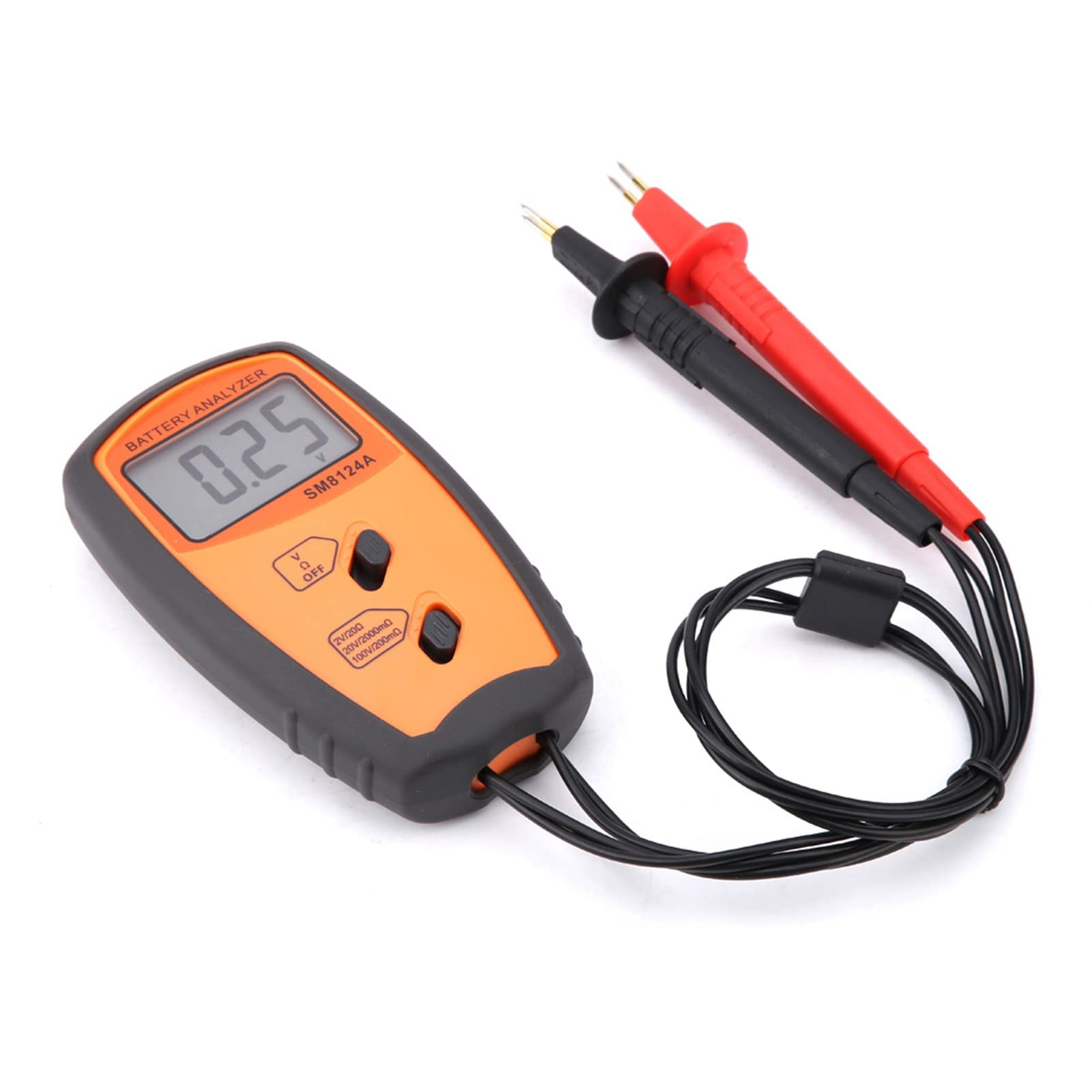 Voltmètre de résistance numérique à écran LCD SM8124A, testeur de tension de batterie pour automobiles, véhicules électriques, téléphones électroniques