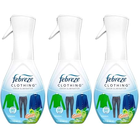 Febreze Clothing Odor Eliminator with Gain Original Scent - Pack of 3