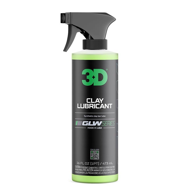 Lubrificante para Barra de Argila 3D GLW Series para Detalhamento Automotivo, Spray, Frasco de 480 mL