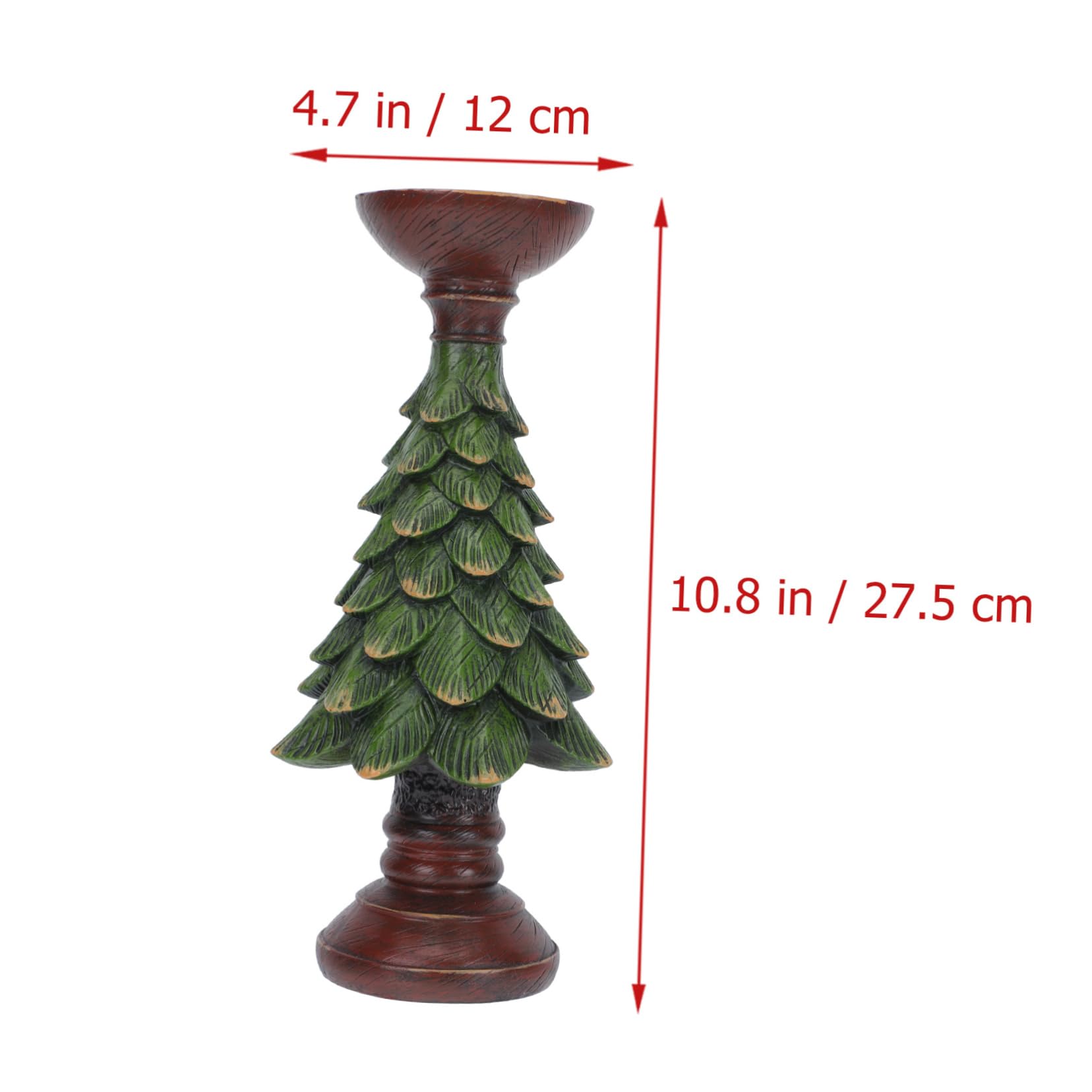 FUNOMOCYA Stylish Resin Christmas Tree Candle Holder Decorative for Xmas Candlelight Dinner Home Decor