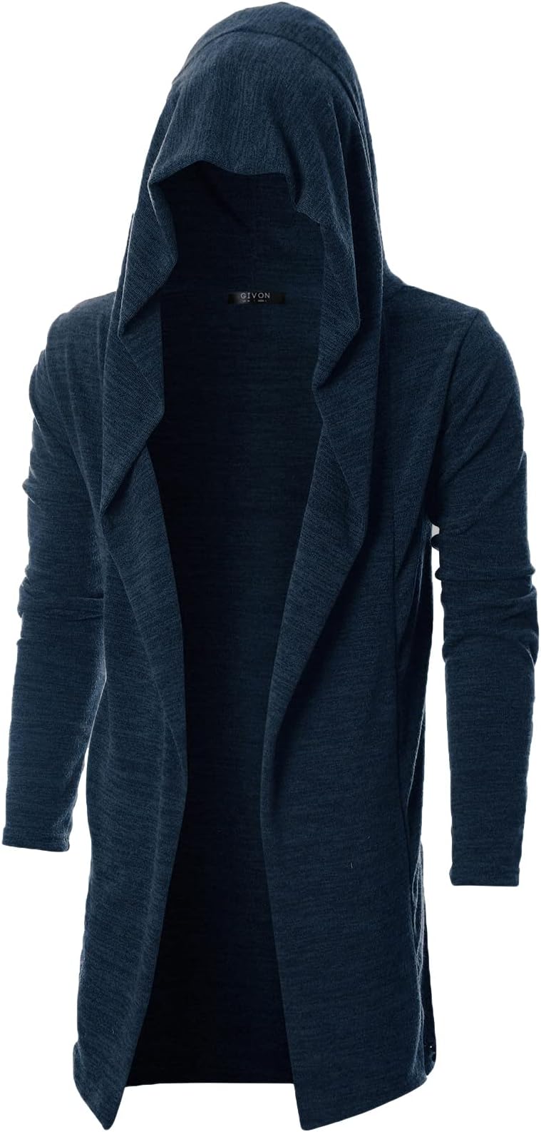Men's Longline Hooded Cardigan Two Pocket Design