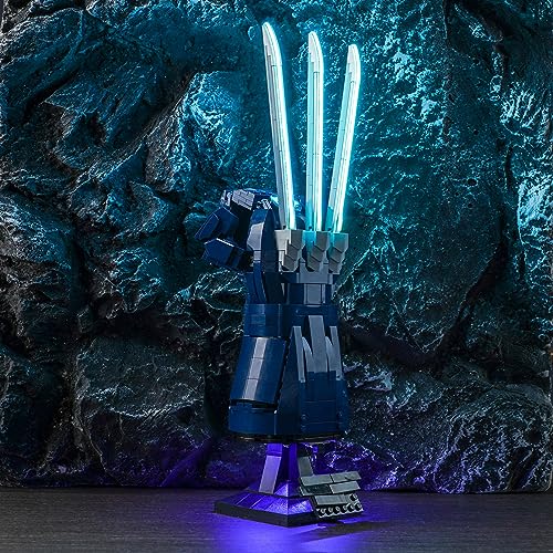 LocoLee LED Light Kit Compatible with LEGO Wolverine's Adamantium Claws 76250, Upgraded Light Control Creative Lighting Set Accessories Compatible with LEGO 76250 Building Set (Lights Only, No Models)