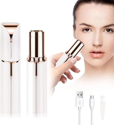 Miniatura 2 de Depilación facial recargable por USB para mujeres, removedor de vello facial sin dolor para mujeres, tamaño de lápiz labial, para labio