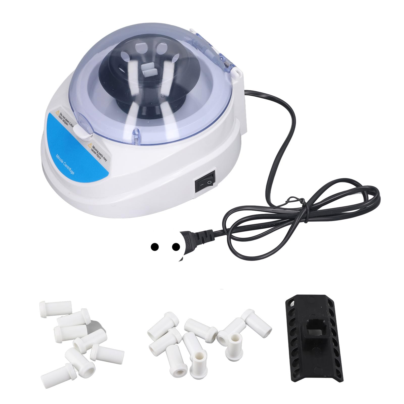 Mini Centrifuga Laboratorio Portatile 4000 RPM 810xg Basso Rumore Adatta Provette 5/4/2/1,5/0,5/0,2ml per Laboratorio Biomedico Clinico e Ricerca
