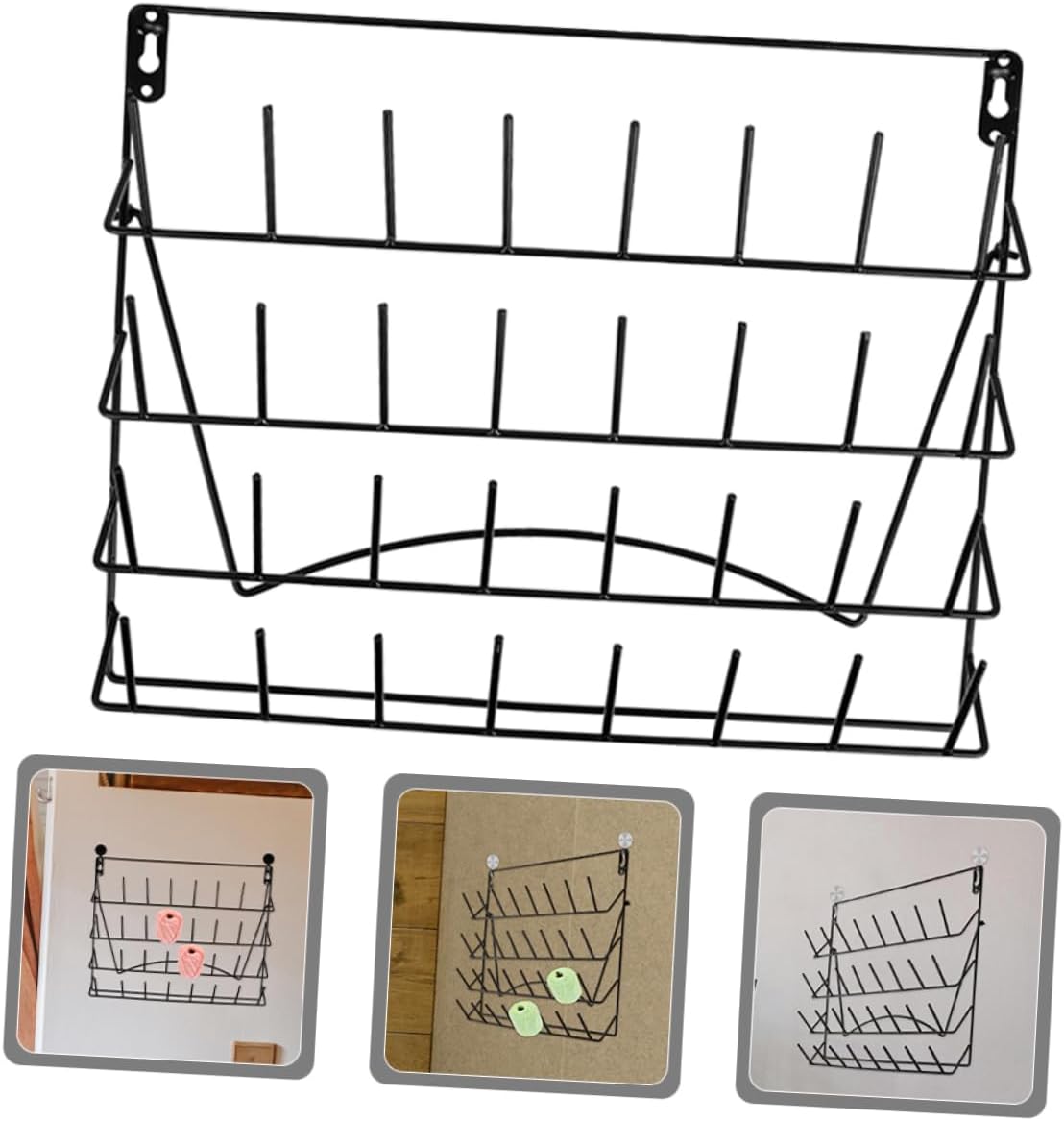 MAGICLULU Efficient Space Utilization Wall Storage Rack Metal Wall Mount Drying Rack Cup Holder Home Organization
