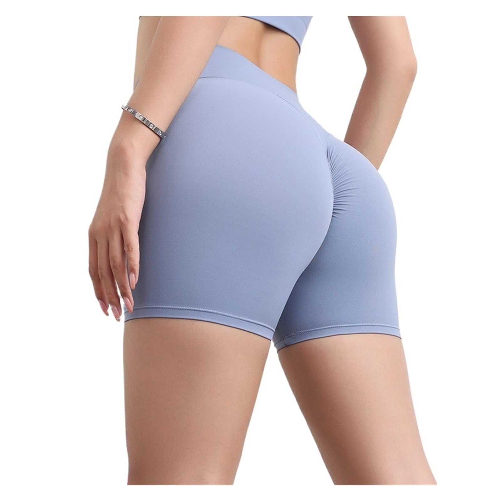 Yoga Pantaloncini Pantaloncini da Palestra in Nylon da Donna, Pantaloncini da Ciclismo for Yoga e Fitness, da Donna, a Vita Alta, Elastici, Aderenti, Traspiranti, Senza Linee a T.(Style 3,L)