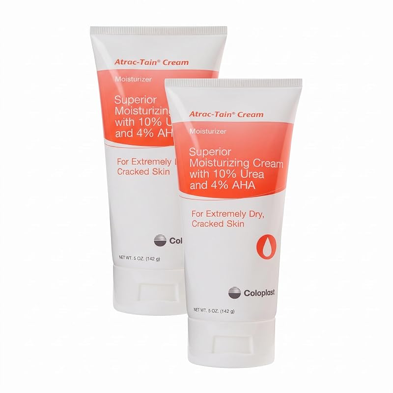 Creme hidratante Coloplast Atrac-Tain com ureia e AHA, 142 g, Pacote com 2