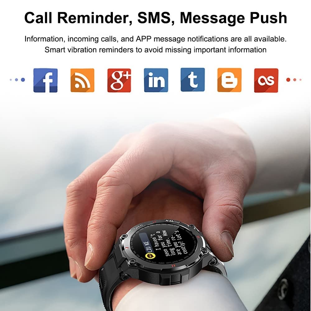 RajoNN 1.28'' Full Touch Screen Smart Watch per Donna Uomo Bluetooth Smartwatch con Risposta/Effettuare Chiamate/Monitoraggio della Salute IP68 Impermeabile Smart Fitness Tracker (Color