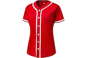 Red Jersey for Women: YWIES Breathable Softball Baseball Top