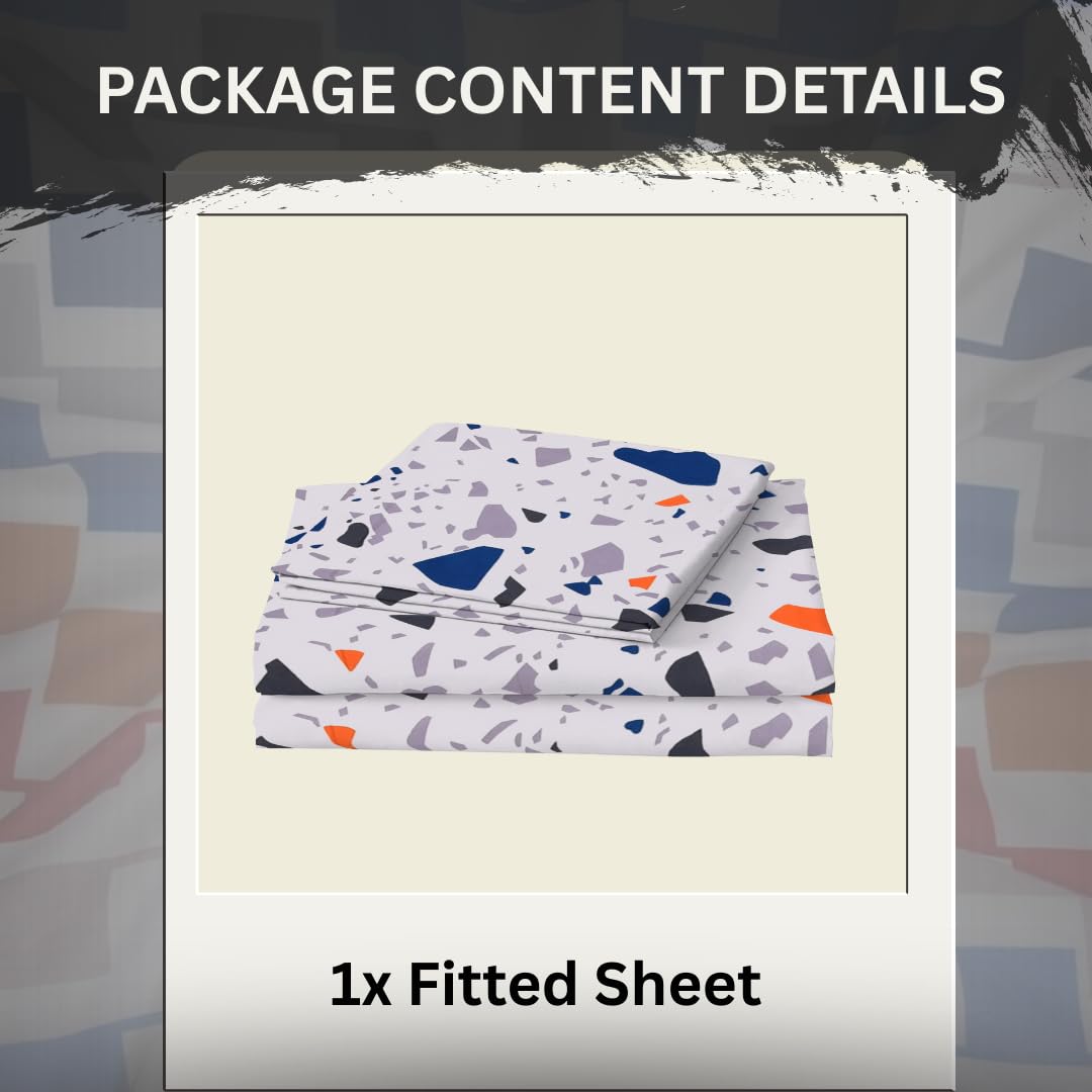 EverSoft Bedding 1PCS Floral Fitted Sheet Single Size Extra Deep 35cm Pocket Soft Breathable Printed Mattress Cover - Image 2