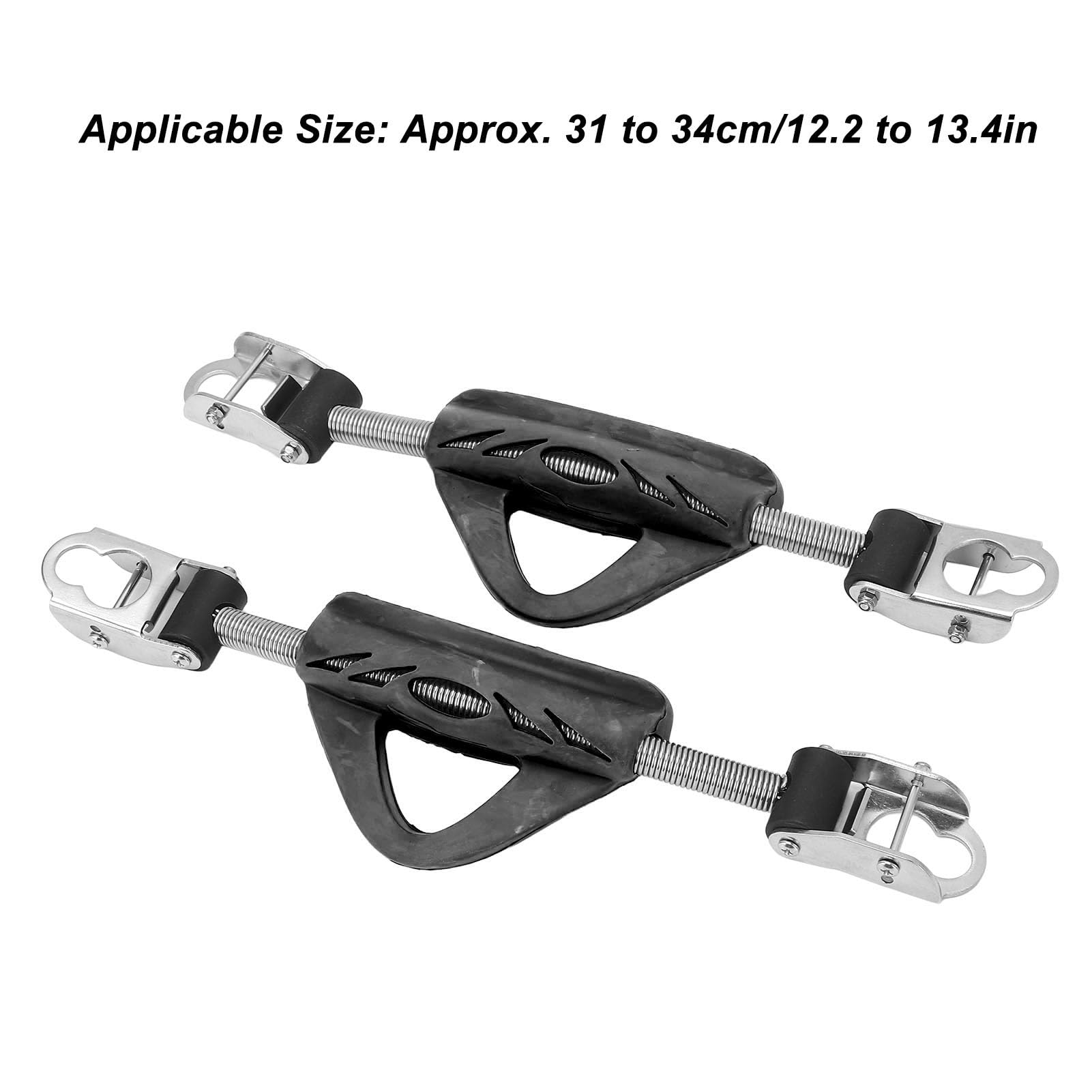 2 Correas de Resorte para Aletas de Buceo, Acero Inoxidable 316, Doble Uso, con Hebillas, para Jet Fin (OMS).