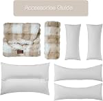 Washable Orthopedic Dog Bed,Rectangle Fleece & Luxury Pet Bed with Removable Zipper Cover & Anti-Slip Bottom,Suitable for Medium Large Dogs,30x25x7.5inches,Cream and Came