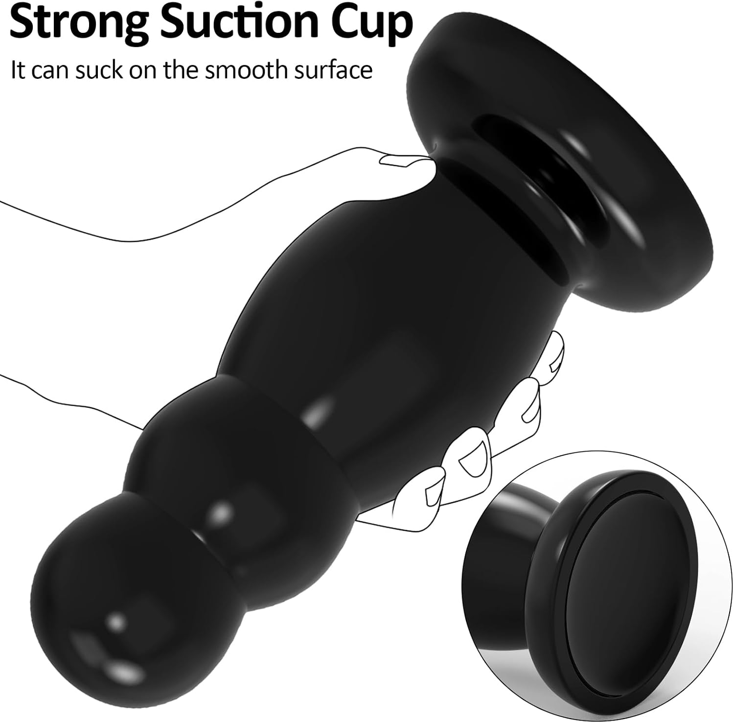 9.64'' X 3.34'' Super Huge Thick Anal Plug with Powerful Suction Base Knot Dildo Beads Anus Opening Trainer Butt Stretcher, Anal G-Spot Sex Toys for Women Men Advanced Players Masters