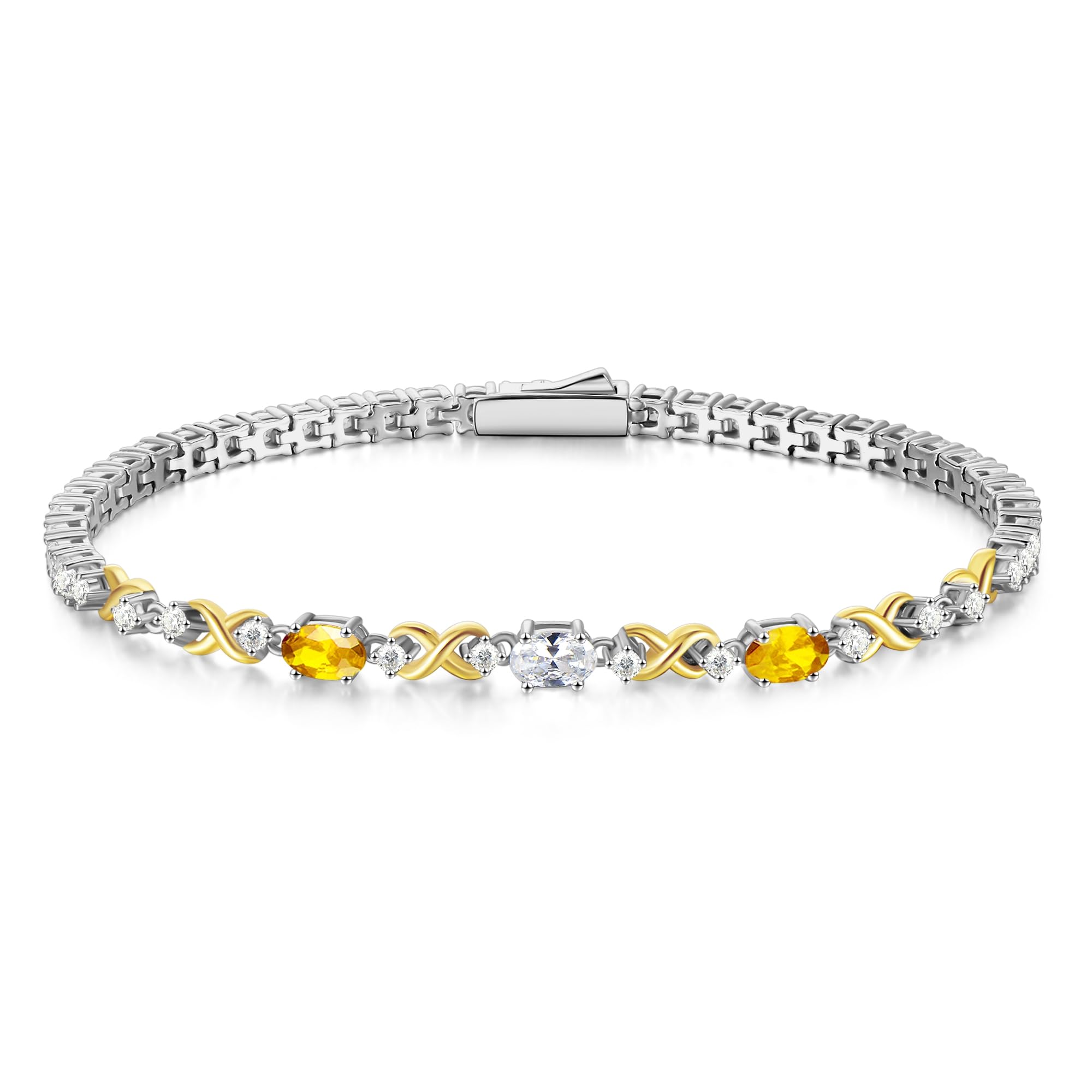 FANCIME Silber Tennisarmband für Damen, 925 Sterling Silber