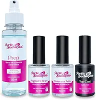 Kit Prep Spray + Regulador pH + Primer Sem Acido + Top Coat
